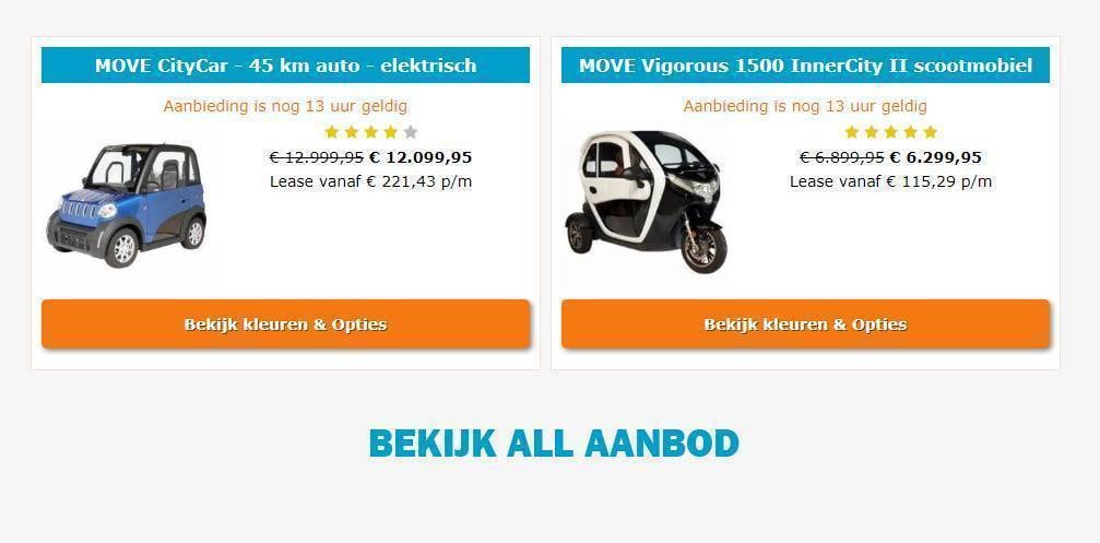 invalide auto algemeen aanbod