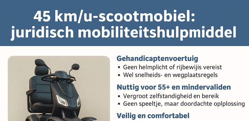 Snelle 45 km/u-scootmobiel is hulpmiddel voor ouderen, geen hype