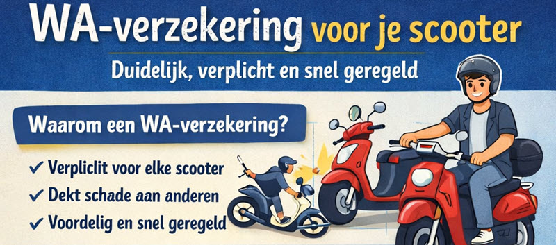 WA‑verzekering voor je scooter: duidelijk, verplicht en snel geregeld