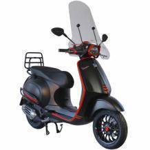 Vespa Sprint Mat Zwart custom rood accent 1